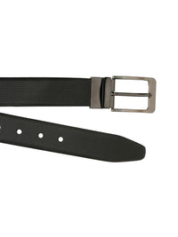 Teakwood Leathers Men Textured Leather Reversible Formal Belt
