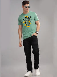 ADRO Men Printed Applique T-shirt