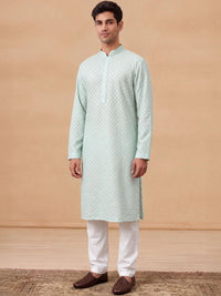House of Chikankari Men Embroidered Chikankari Kurta
