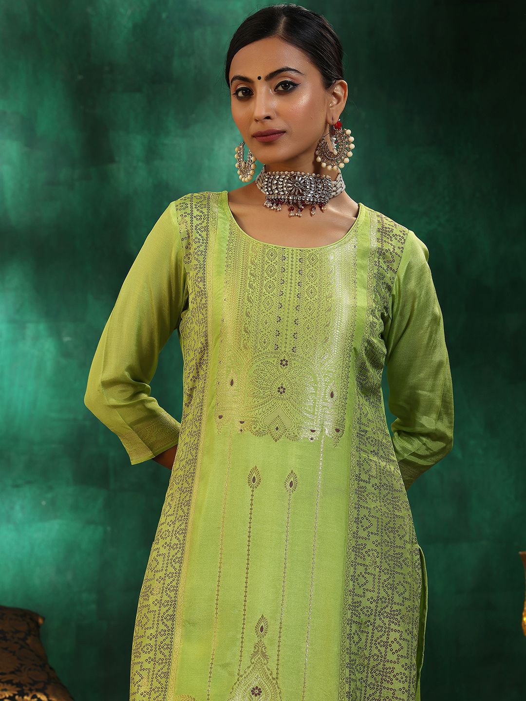 Libas Women Ethnic Motifs Regular Kurta with Trousers & With Dupatta