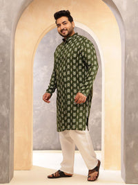 SOJANYA PLUS Ethnic Motifs Printed Mandarin Collar Straight Kurta