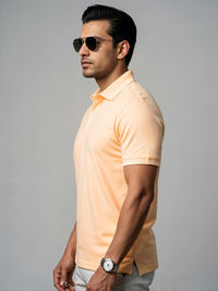 Tshirts ADRO Men Peach Cotton