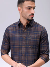 Lelaki Garage CO India Slim Fit Opaque Memeriksa Baju Kasual