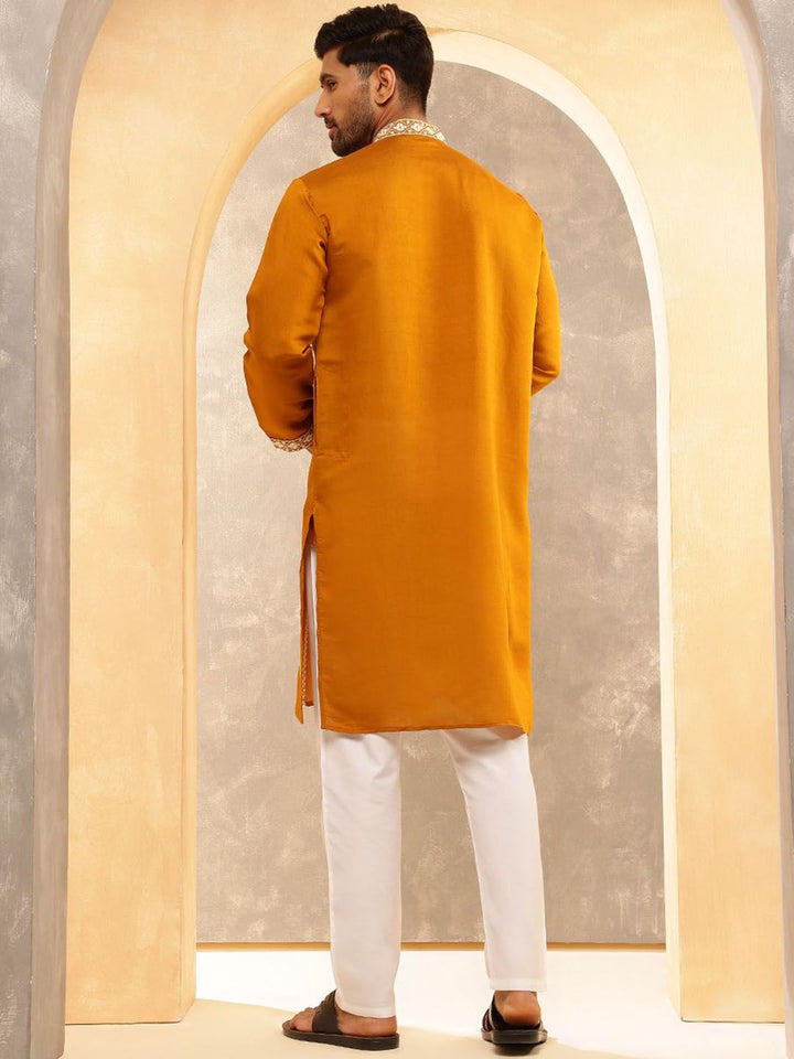 Anouk Men Floral Embroidered Regular Kurta with Pyjamas