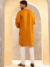 Anouk Men Floral Embroidered Regular Kurta with Pyjamas
