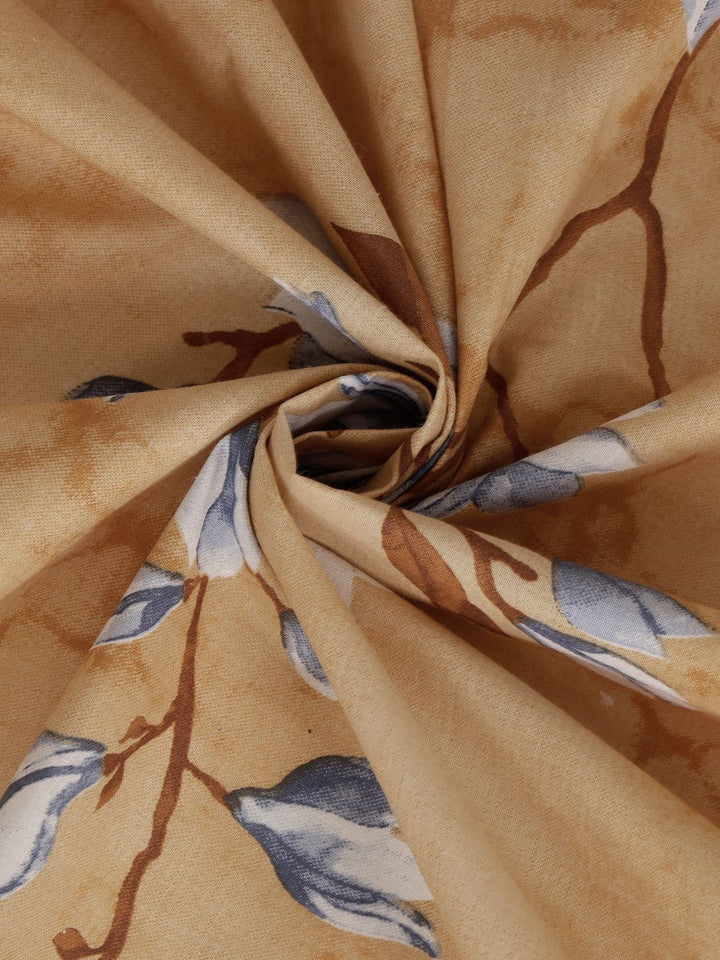 Myntra Elegant Homes Coklat Bunga Kapas Tulen 400TC Dilengkapi Cadar King & 2 Sarung Bantal