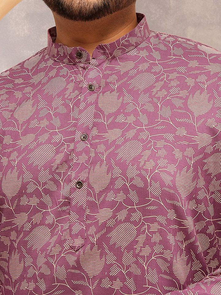 SOJANYA PLUS Men Floral Printed Floral Kurta