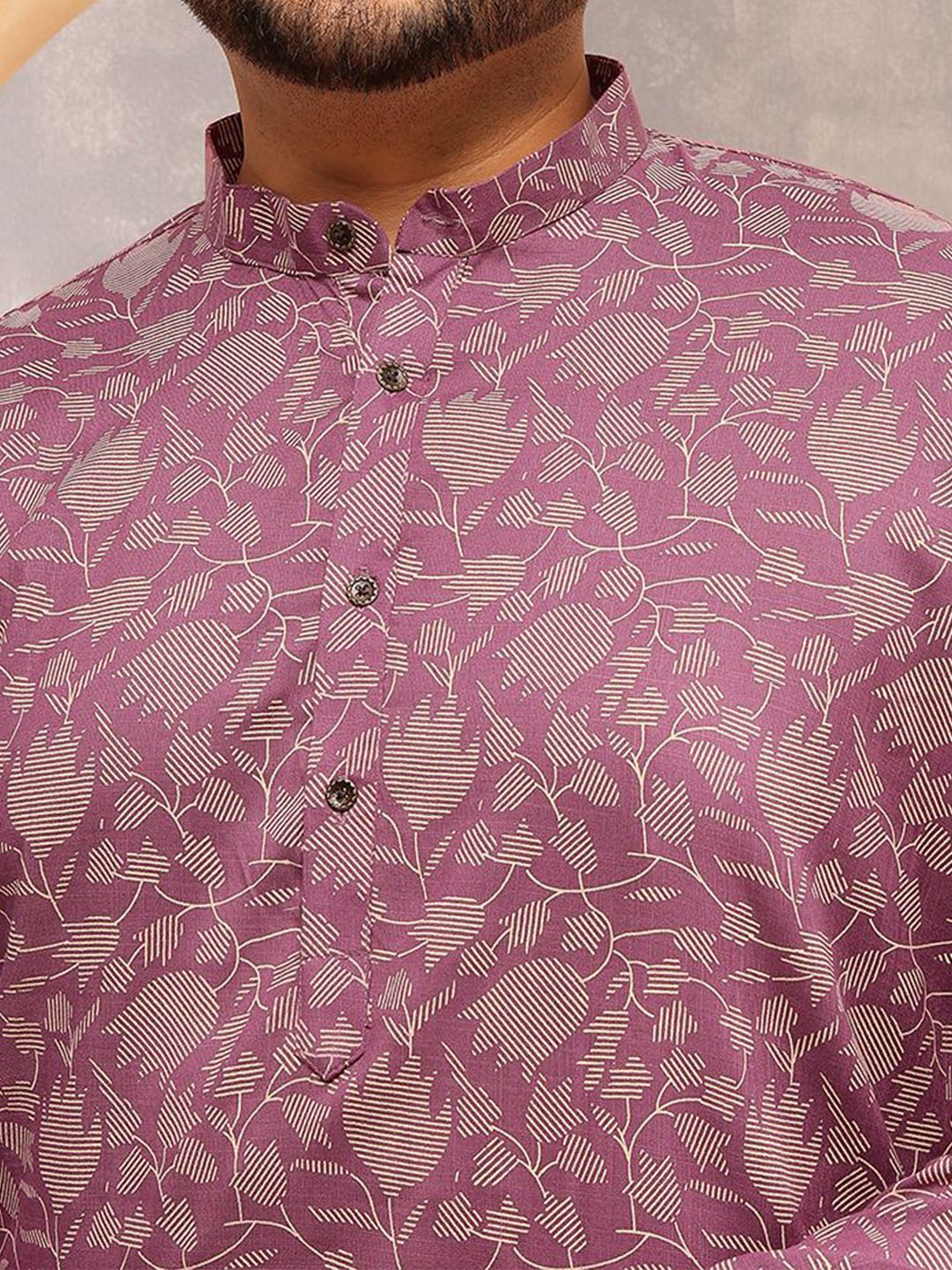 SOJANYA PLUS Men Floral Printed Floral Kurta