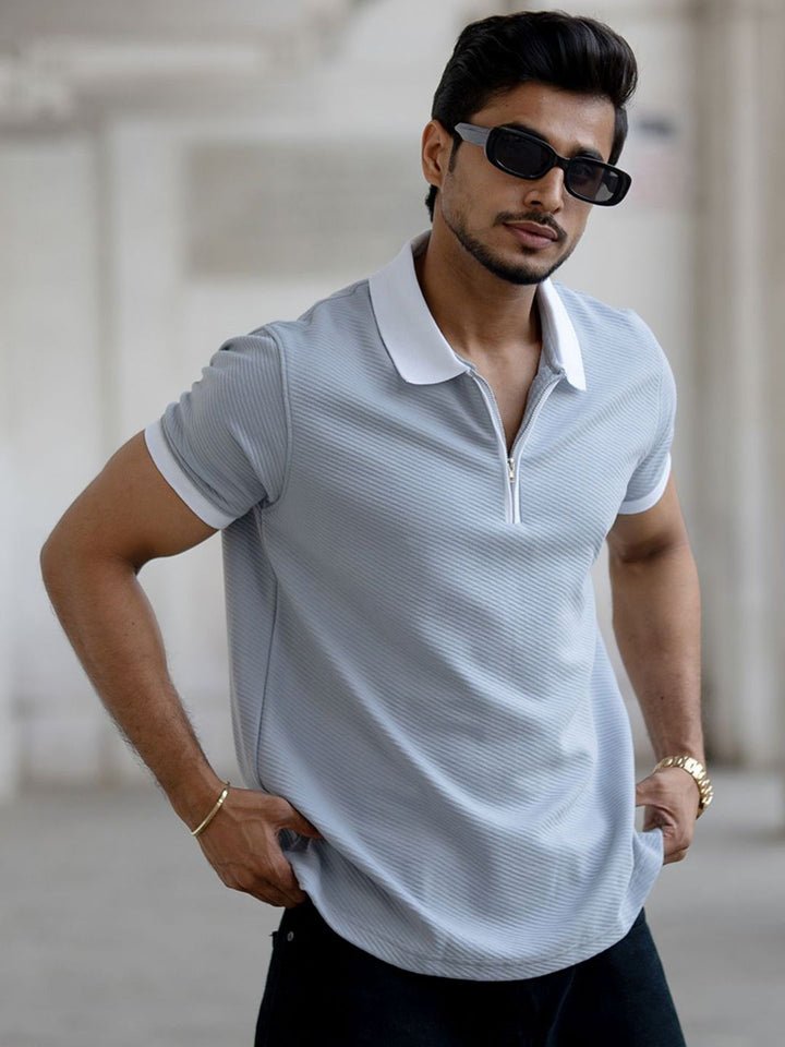 Powerlook Men Polo Collar Pure Cotton T-shirt