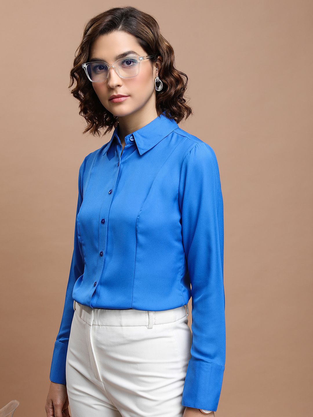 Tokyo Talkies Women Solid Regular Fit Shirt