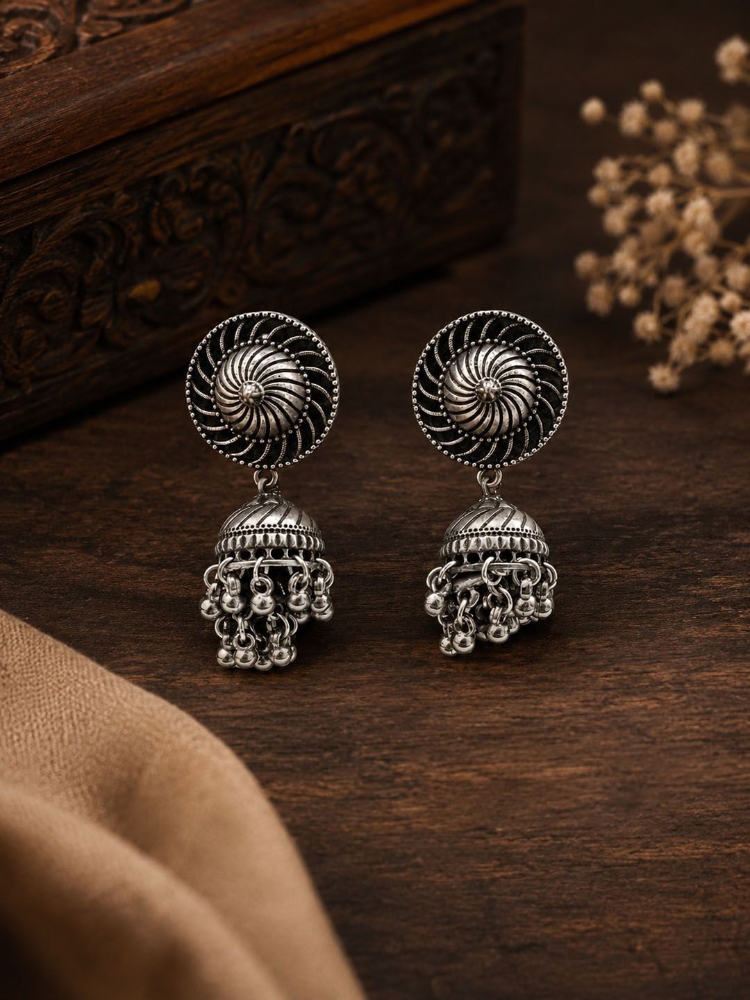 PANASH Circular Jhumkas Earrings