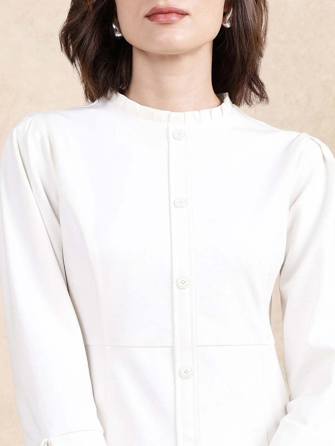 RAREISM Round Neck A-Line Mini Dress
