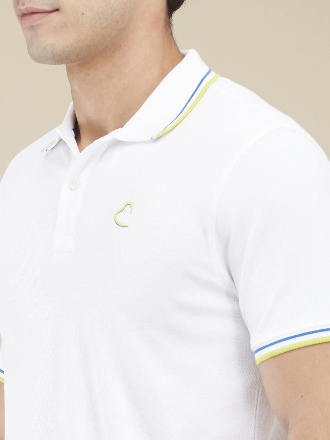 Being Human Men Solid Polo Collar Cotton Slim Fit T-shirt