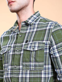 The Indian Garage Co Men Checked Casual Shirt