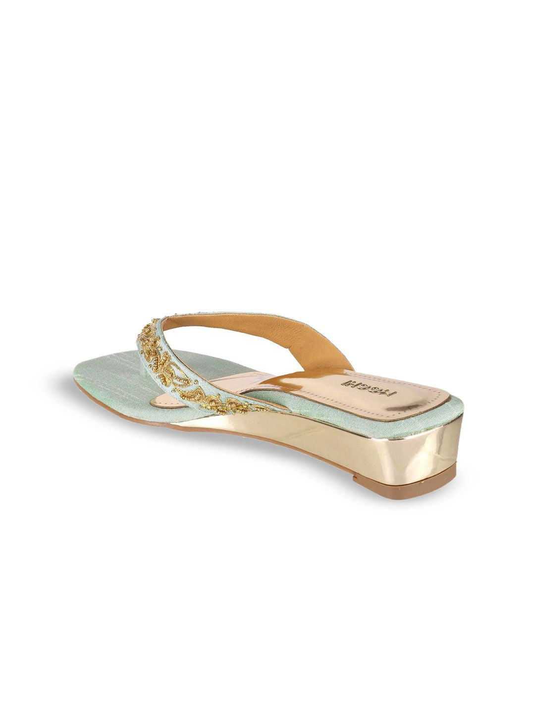Mochi Women Embellished Suede Kitten Gladiators