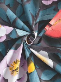 Myntra Elegant Grey Floral Printed Fitted 300 TC King 7D Bedsheet & 2 Pillow Covers