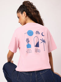 DressBerry Vacay Mode On Printed Tropical Print Relaxed T-Shirt