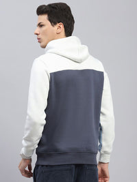Monte Carlo Men Colourblocked Hooded Cotton Sweatshirt