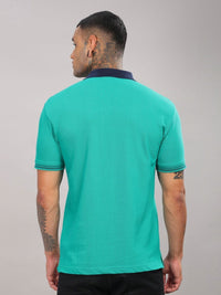 ADRO Men Solid Polo Collar Cotton T-shirt