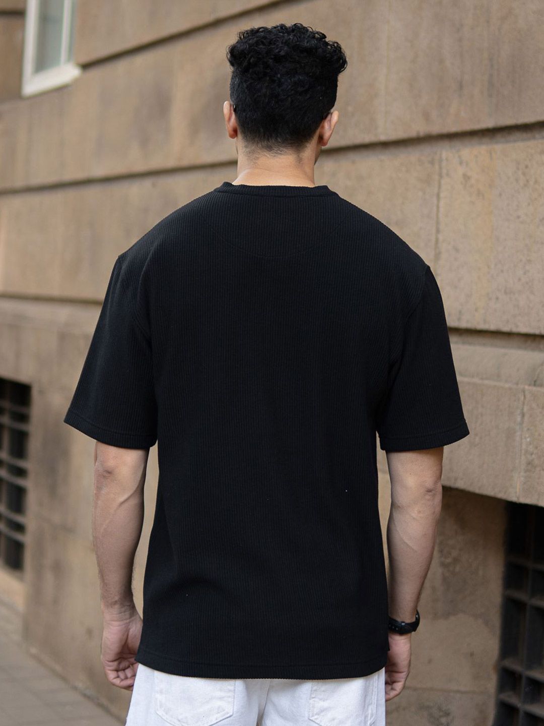 Powerlook Men Drop-Shoulder Sleeves T-shirt