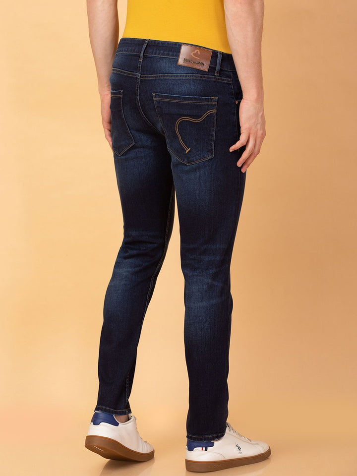 Being Human Men Slim Fit Mid-Rise Light Fade Jeans