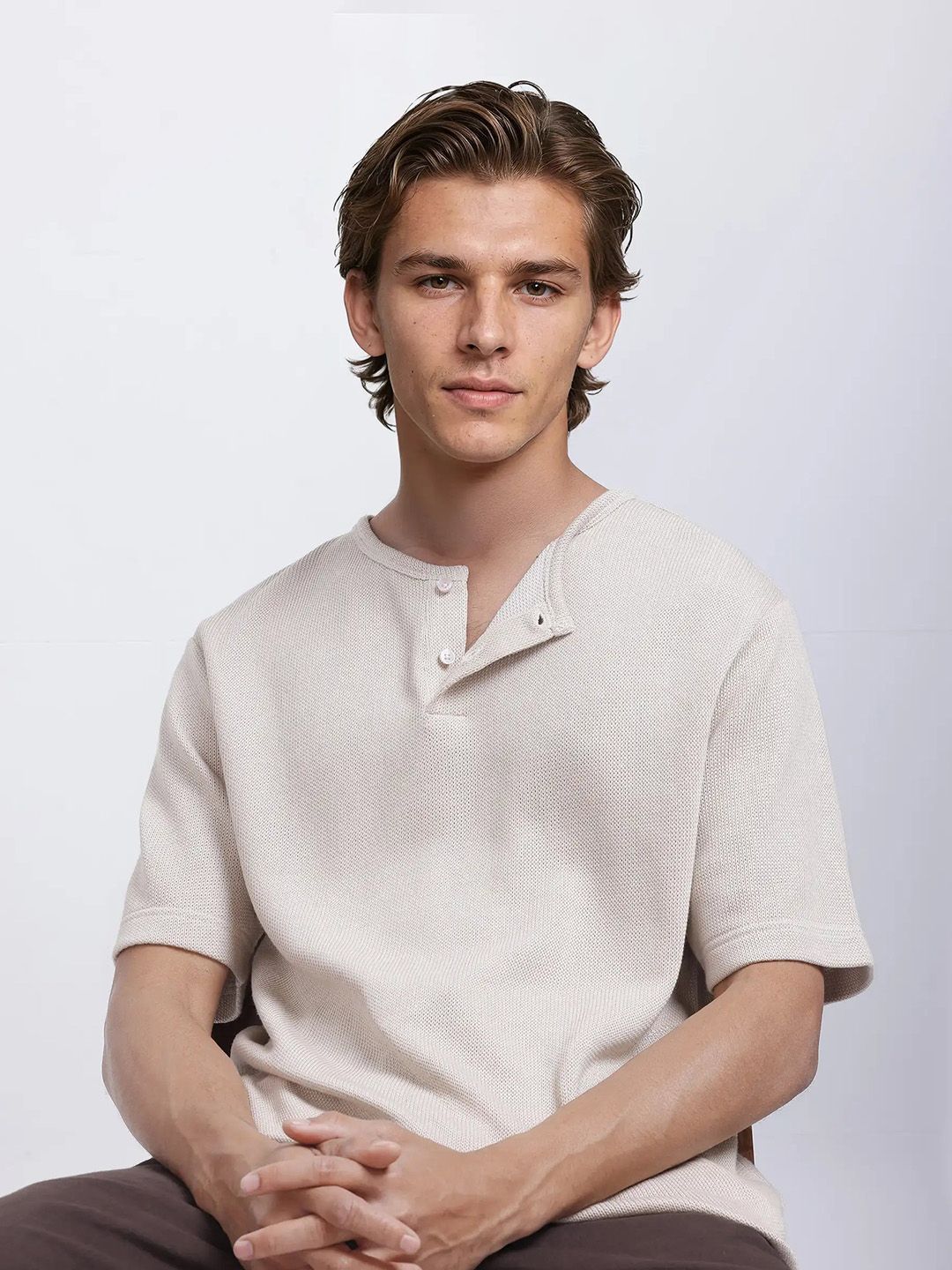 RARE RABBIT Men Pockets Boxy T-shirt