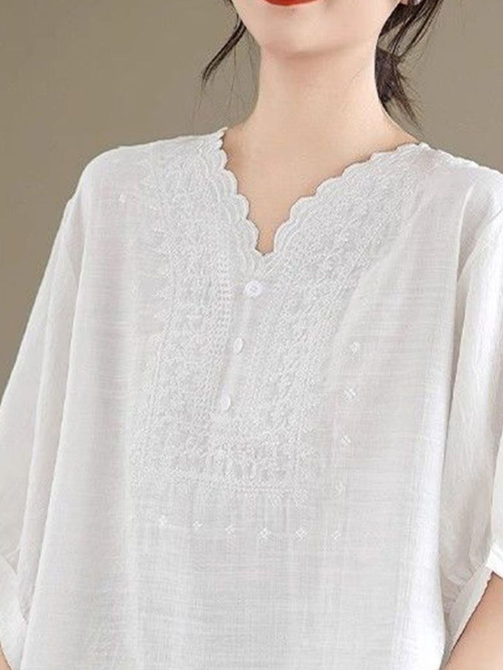 DressBerry Women Embroidered Cotton Regular Top