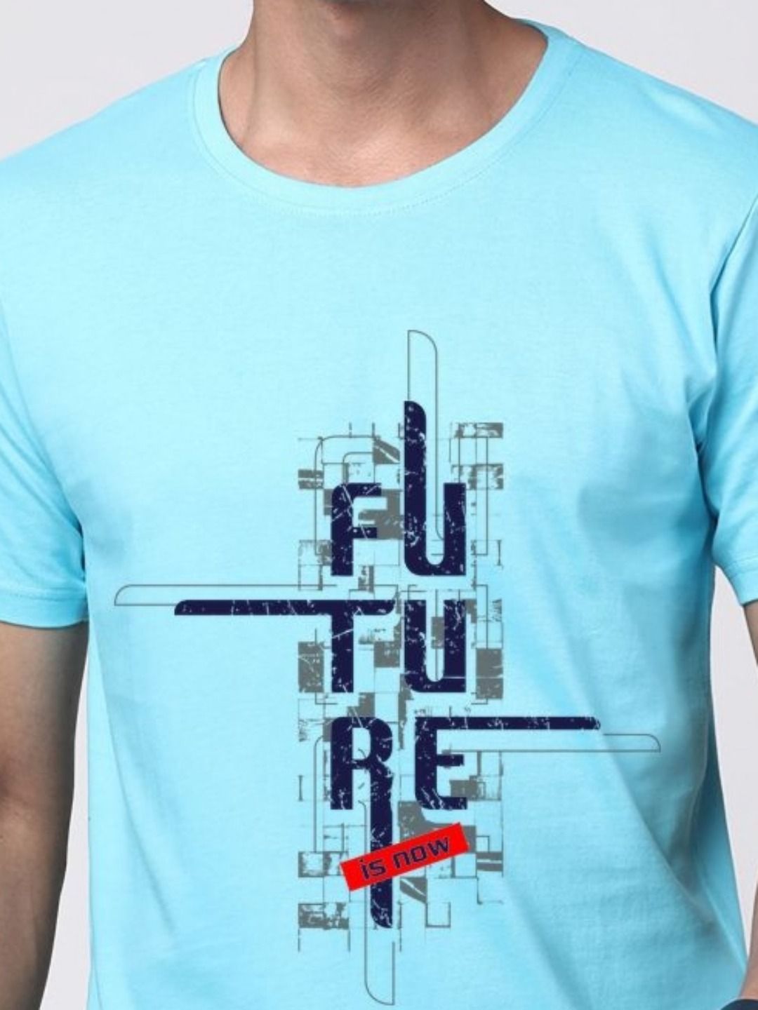 ADRO Men Graphic Printed Round Neck Cotton T-shirt