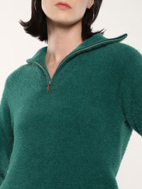 RAREISM Women Solid Mock Collar Pullover