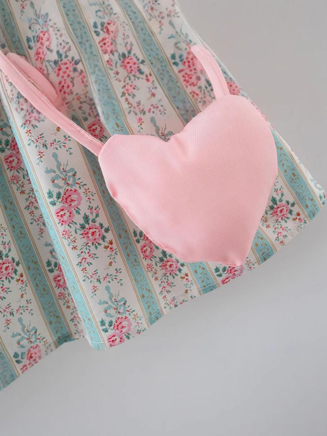 YK Floral Print Peter Pan Collar Fit & Flare Dress