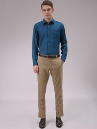 The Indian Garage Co. X Luxe Men Cutaway Collar Solid Slim Fit Formal Shirt