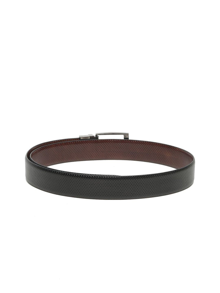 Teakwood Leathers Men Textured Leather Reversible Formal Belt