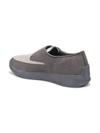 MONKSTORY Men Grey Suede Sneakers