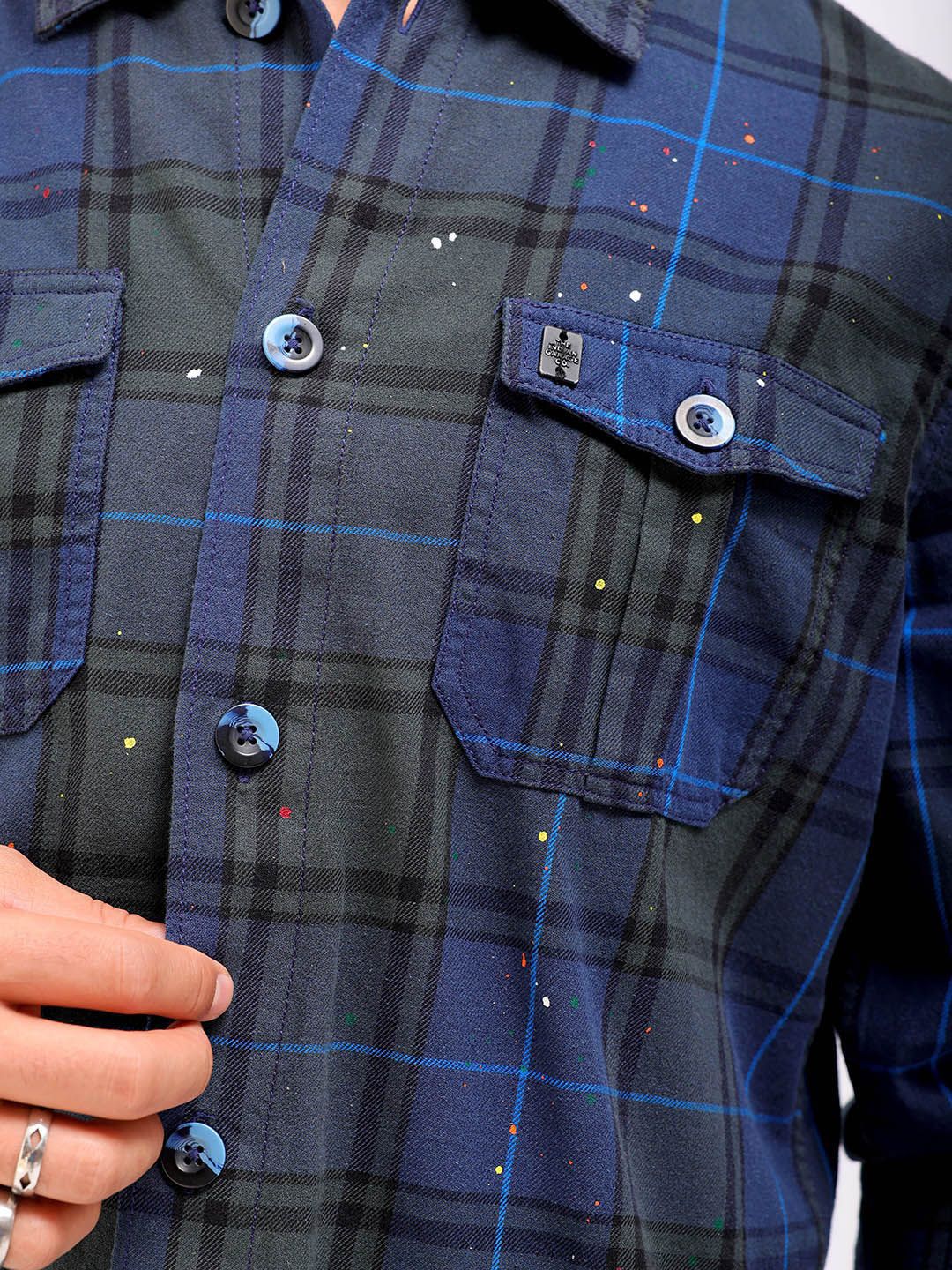 The Indian Garage Co Men Checked Casual Shirt