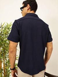 Thomas Scott 
Men Premium Slim Fit Vertical Stripes Textured Casual Shirt
