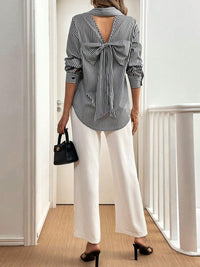 all about you Women Opaque Striped Casual Shirt