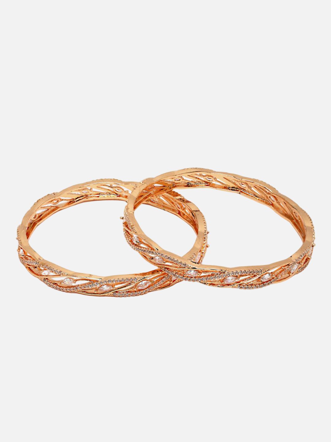 Set Anouk 2 Gelang Bertampal Batu Bersalut Emas