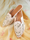 House of Pataudi Mirror Work Detailed Mules