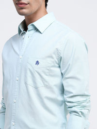 RARE RABBIT Men Comfort Spread Collar Solid Cotton Formal Shirt