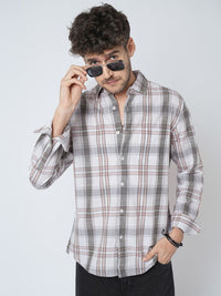 VASTRADO Classic Checked Slim Fit Pure Cotton Casual Shirt