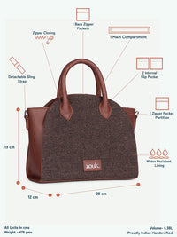ZOUK Women Colourblocked Swagger Handheld Bag