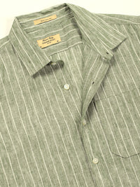 Thomas Scott Men Premium Vertical Striped Linen Slim Fit Casual Shirt