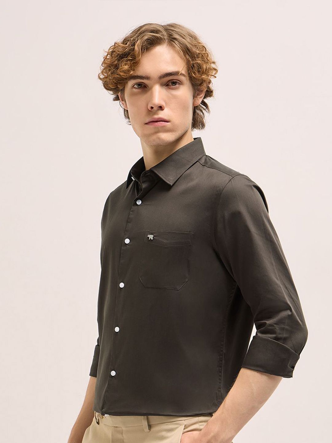 THE BEAR HOUSE Men Tailored Fit Pure Cotton Formal Shirt