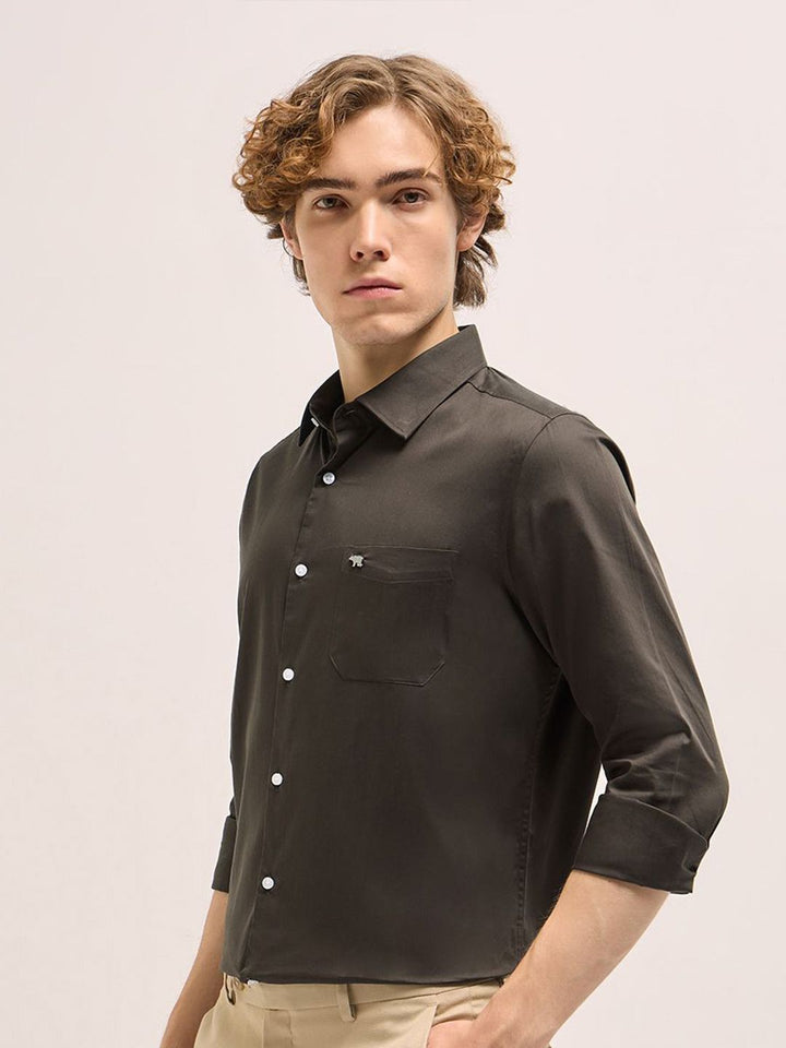 THE BEAR HOUSE Men Tailored Fit Pure Cotton Formal Shirt
