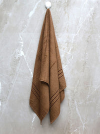 BOMBAY DYEING Brown 4 Pieces Cotton 400 GSM Towel Set