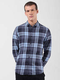 The Indian Garage Co Checked Cotton Slim Fit Casual Shirt