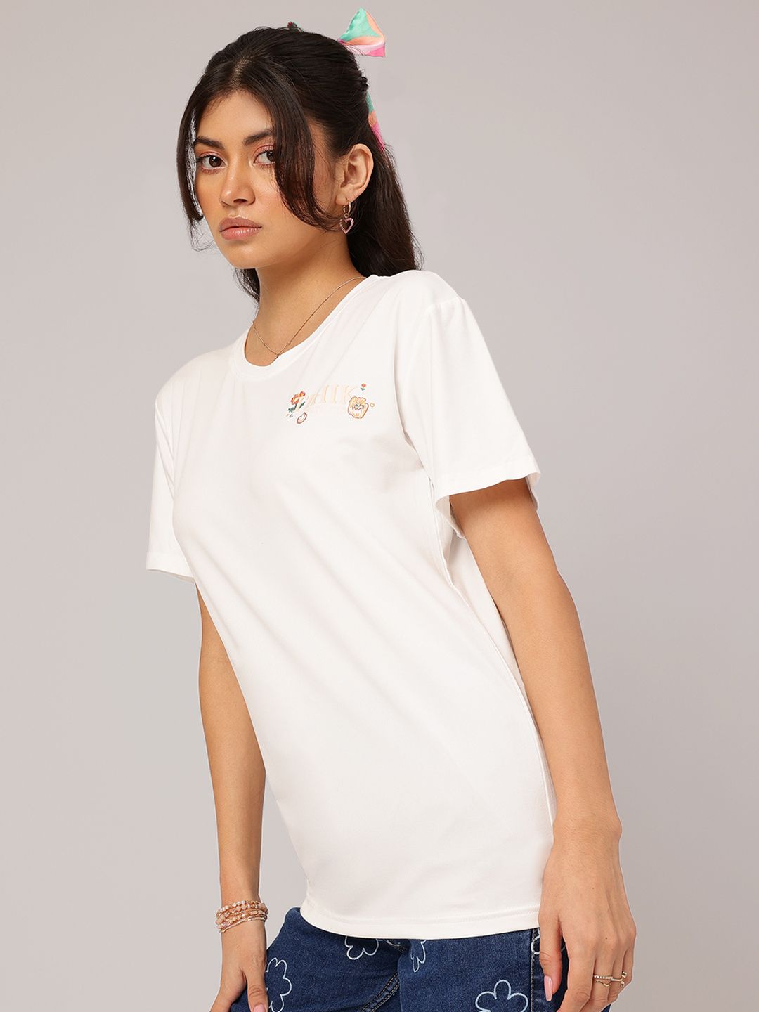 DressBerry Graphic Printed Round Neck T-shirt