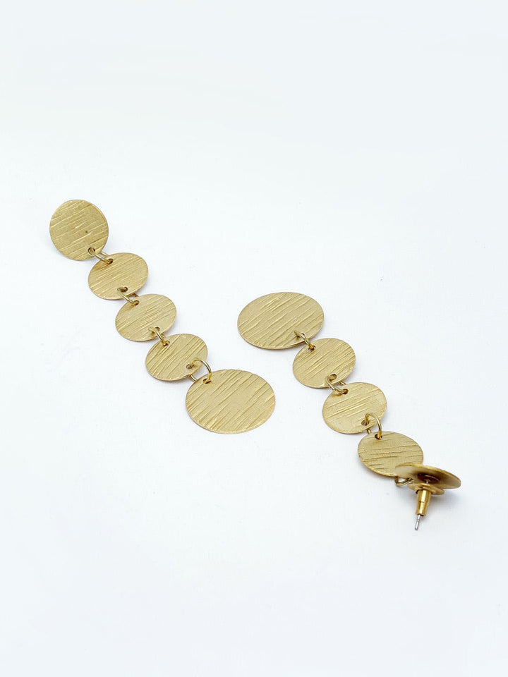 DressBerry Gold-Plated Contemporary Drop Earrings