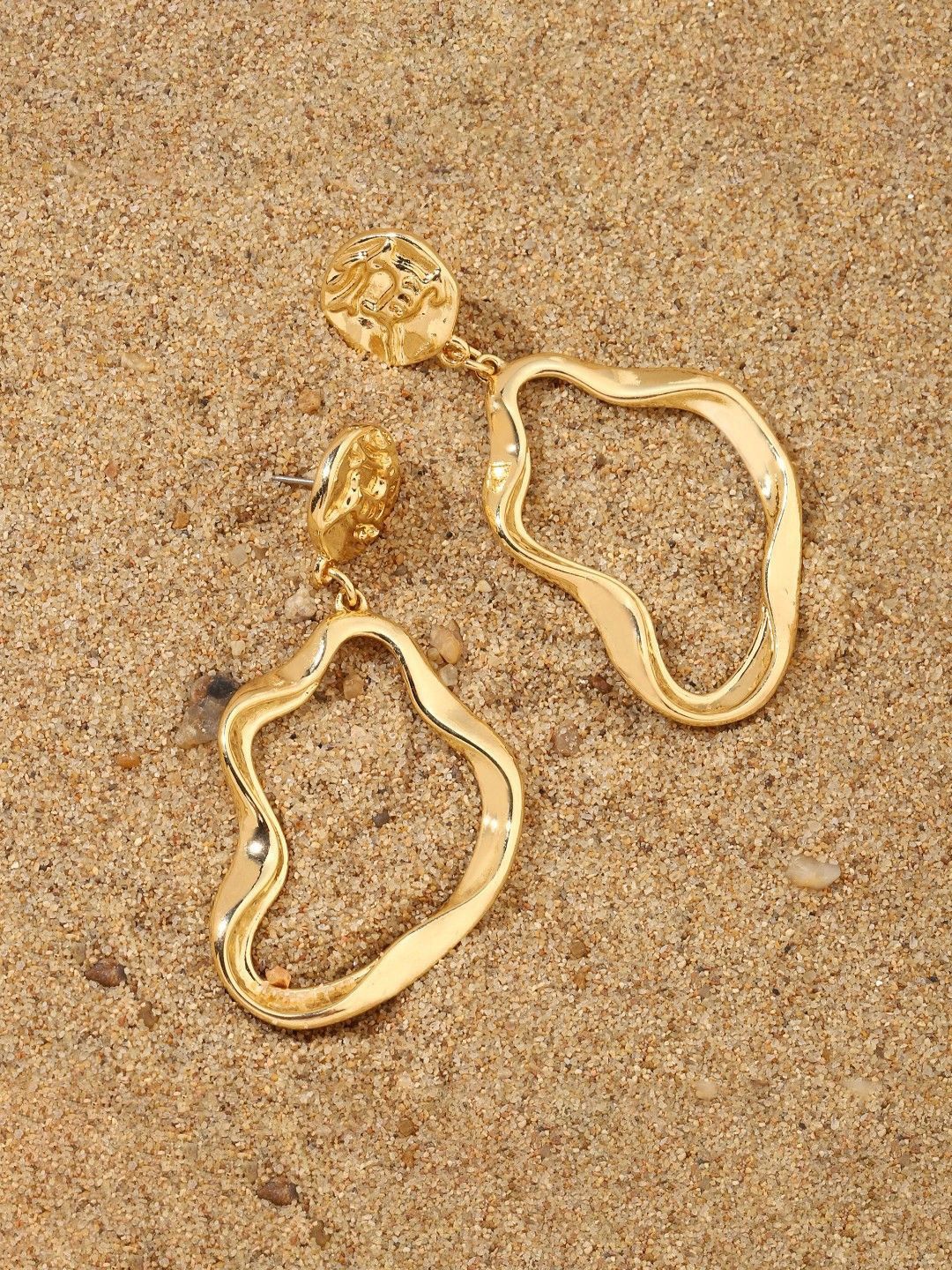 Anting -anting drop berbentuk kontemporari mewah mewah