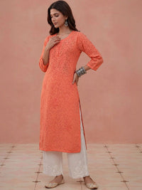 Rumah Wanita Chikankari Sulam Kurta Chikankari